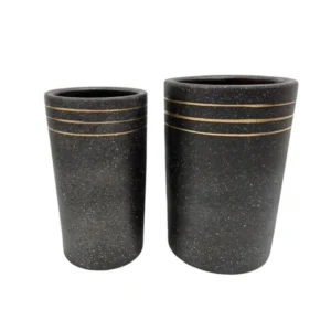 Black Fancy Pot / Fancy planter 29x52cm DiaxHt