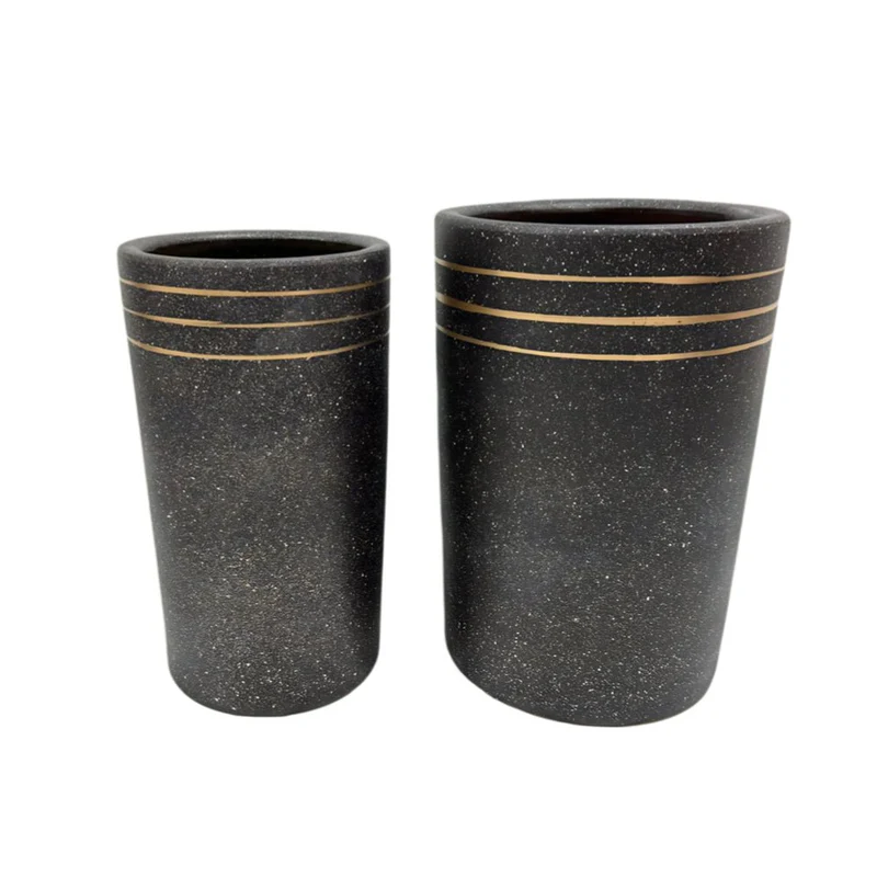 Black Fancy Pot / Fancy planter 29x52cm DiaxHt