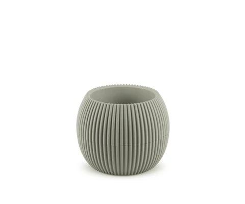 Coral Oval Pot 8.8x6.8 cm Pot Only Gray