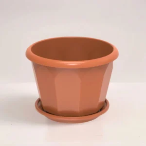 Cosmoplast Hexagonal Flower Pot W/Tray Terracotta 3L (No 20)