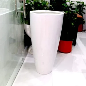 Cubbies Round GRP Pot "Fiber glass" 50x40x30cm White