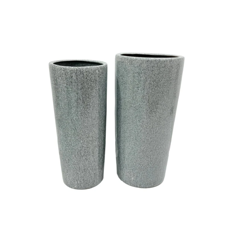 Grey Fancy Pot / Ceramic Planter 27x63cm DiaxHt