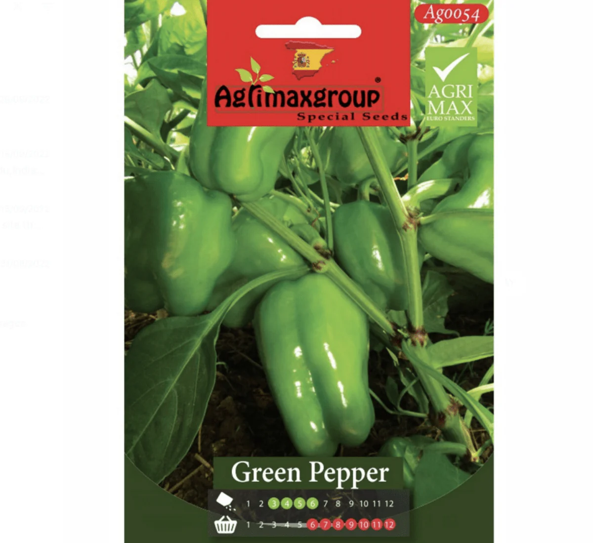 Green Pepper Agrimax seeds Set of 5 Seeds