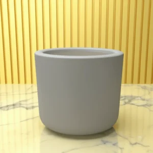 GRP Round Flower Pot All Sizes/ GRP Planter Gray 40x35 cm