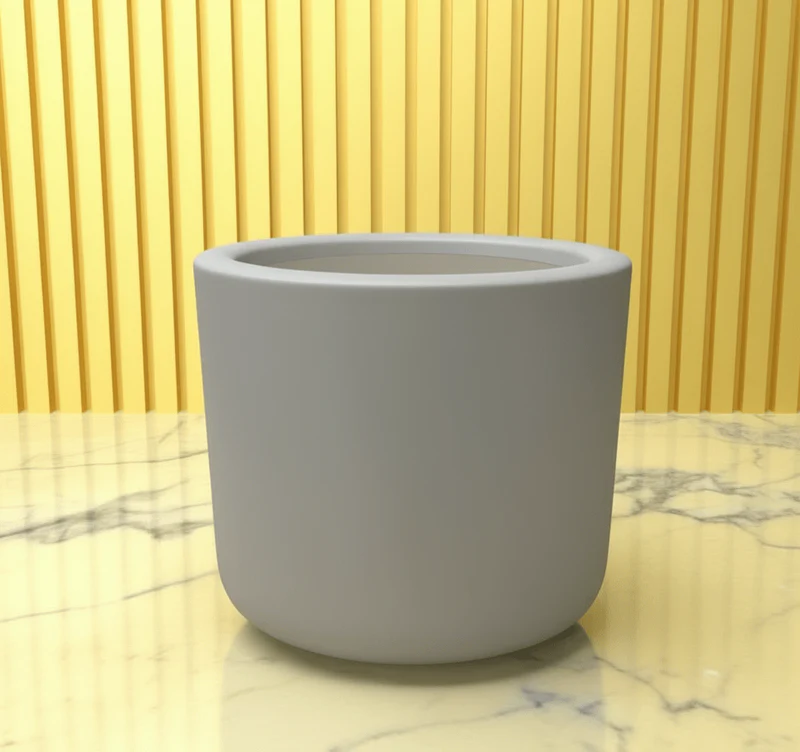 GRP Round Flower Pot All Sizes/ GRP Planter Gray 100x100cm