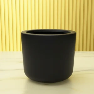 GRP Round Flower Pot All Sizes/ GRP Planter Black 40x40 cm