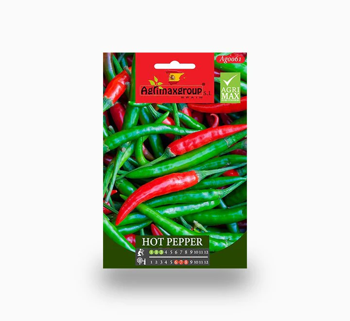 Hot Pepper Agrimax Seeds Set of 5 Pack