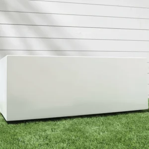 Rectangular GRP Pot "120x30x30cm" Long pot White