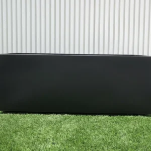 Rectangular GRP Pot 60x30x30cm Modern Durable Outdoor Planter Black