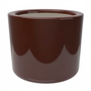 GRP Round Flower Pot 40x40cm (Ht x Dia) Brown
