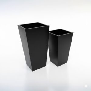 Cubbies Square GRP Pot "Fiber glass" 90x40x30 cm Black