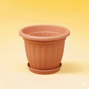 Flower Pot | Outdoor Round Plastic Planter Terracotta 45H X 53W cm