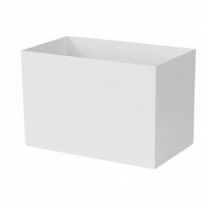 Rectangular GRP Pot 100x70x70cm Fiber glass White