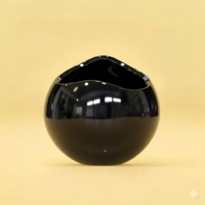 Oval GRP Pot 30x35cm Fiber glass Black