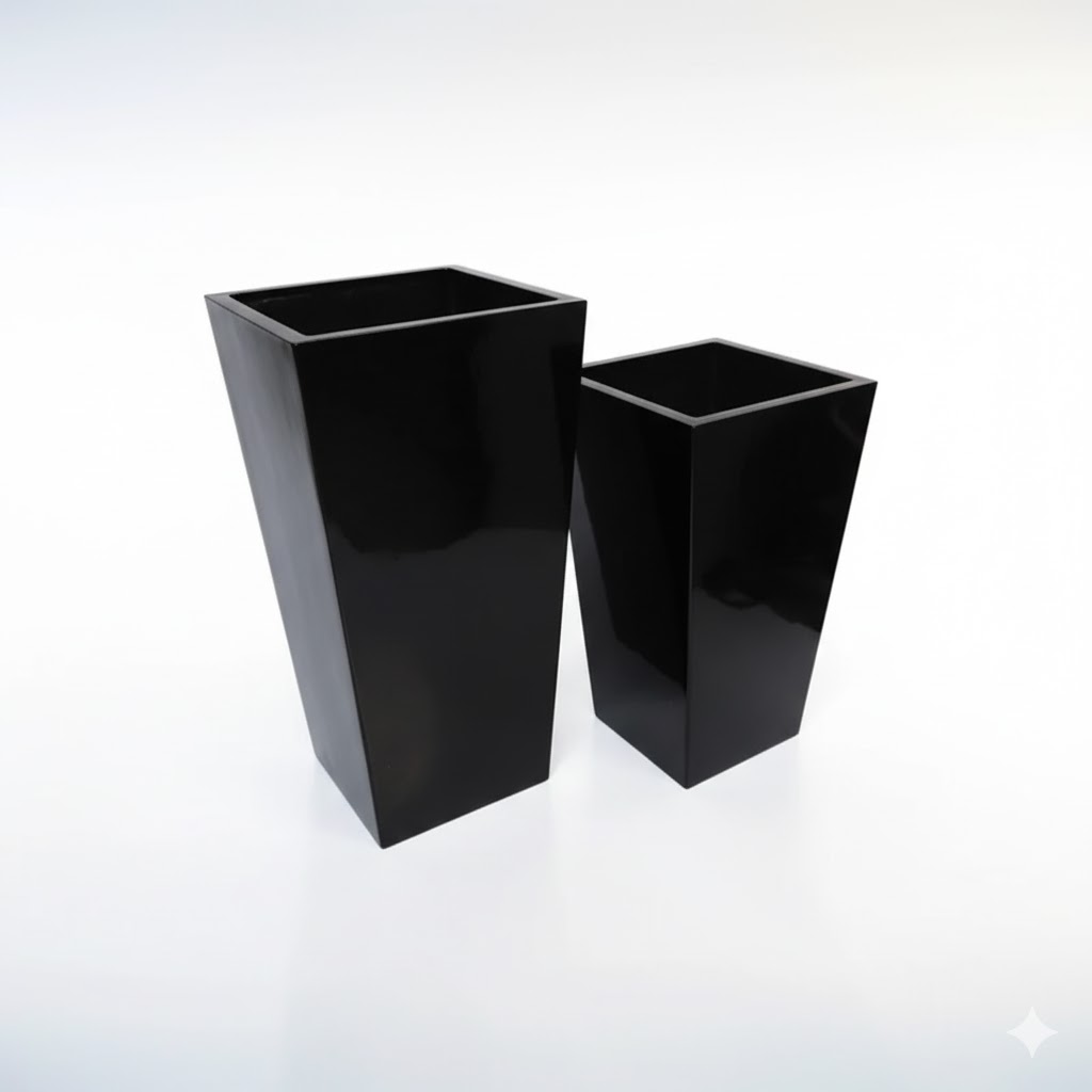 Cubbies Square GRP Pot "Fiber glass" 90x40x30 cm Black