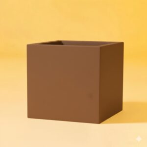 GRP Square Pot All Sizes 70x70x70 cm Brown