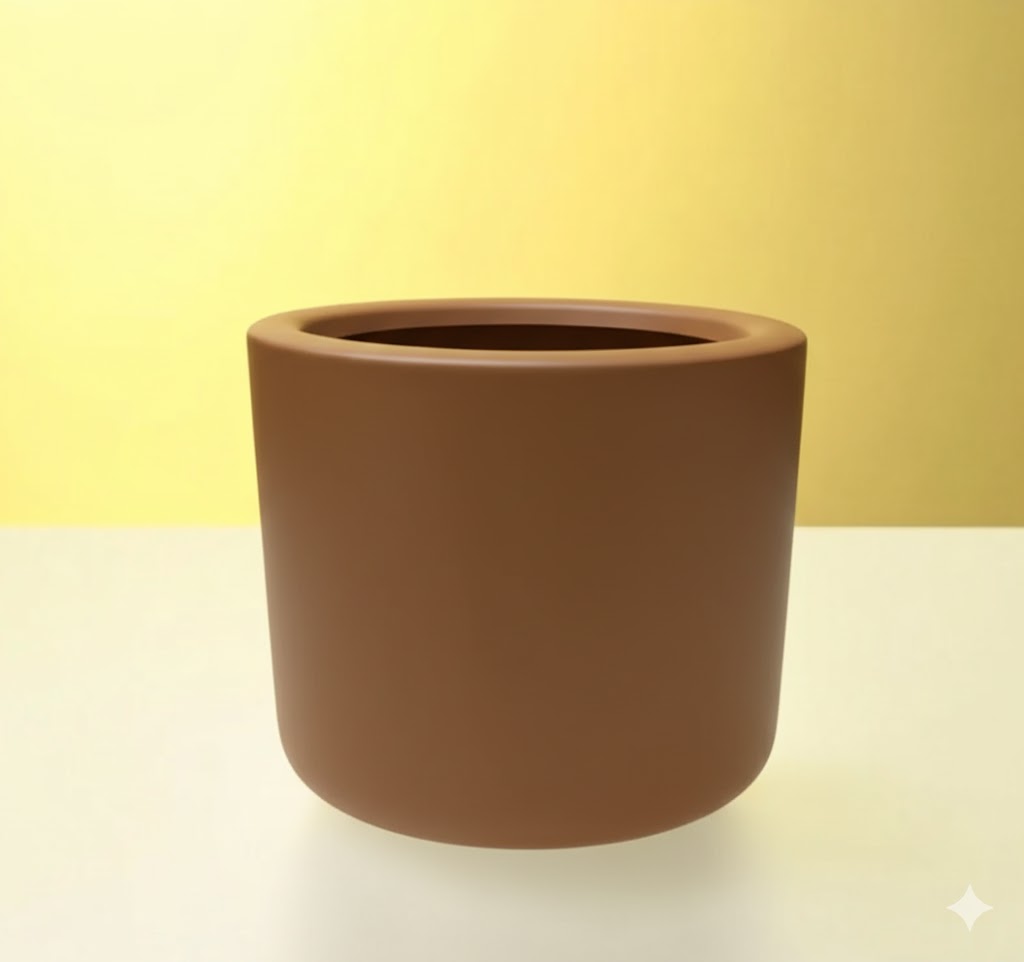 GRP Round Flower Pot All Sizes/ GRP Planter Brown 125x180cm