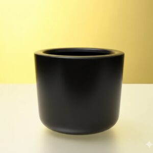 GRP Round Flower Pot All Sizes/ GRP Planter Black 40x40 cm