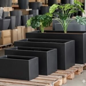 Rectangular GRP Pot "100x30x30cm" Black