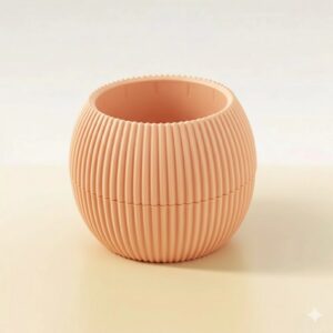 Coral Oval Pot 11.8x9.2 cm Pot Only  Peach