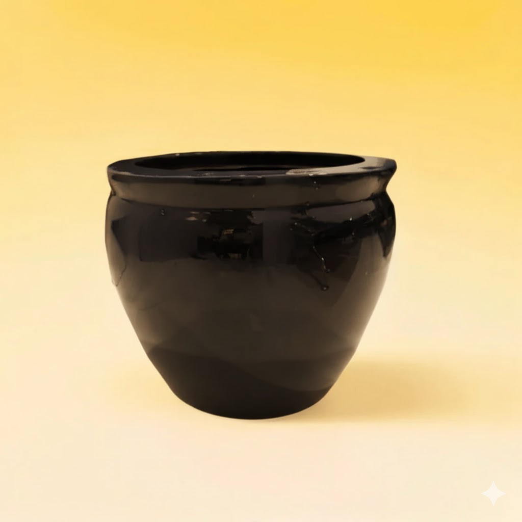GRP Fish Bowl Pot Black 54x44x33 cm