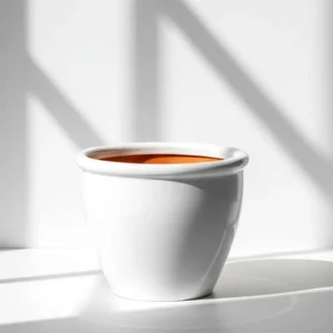 White Rolled Rim Pot 30x25cm DiaxHt