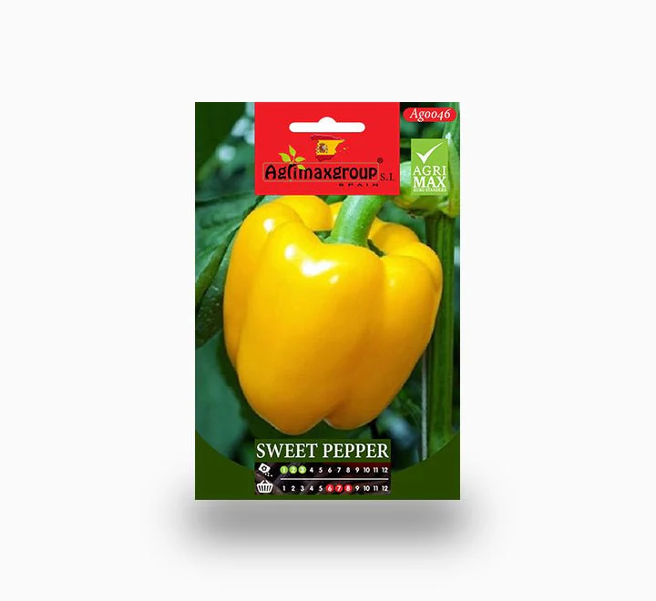 Yellow Sweet Pepper Agrimax seeds Set of 2 Pack