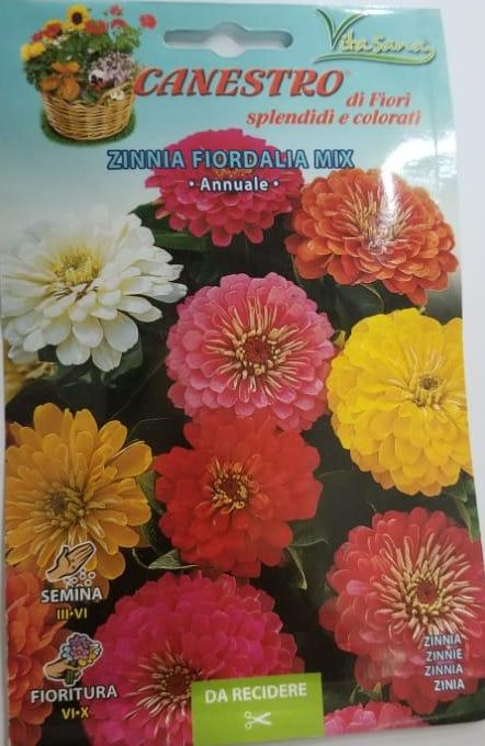 Zinnia Fiordalia Mix Seed by CANESTRO