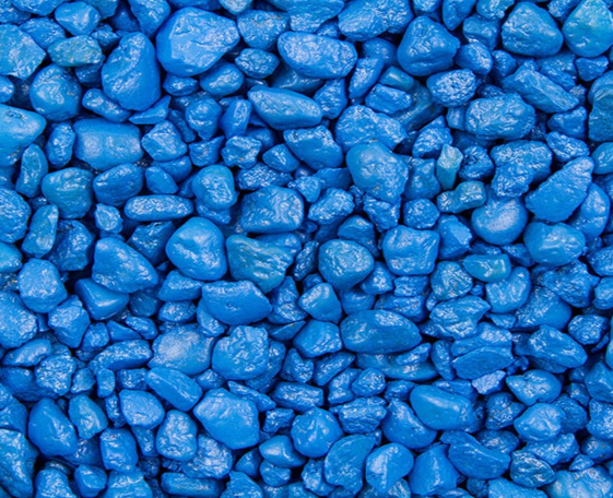 Gravel colored 2.4 cm 20 kg Bag Blue