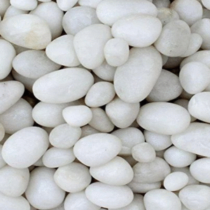 Pebble White ( off white) High Polished 2.4cm 20kg