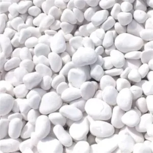 Snow White Decorative Pebbles – 20KG Bag 1-2cm