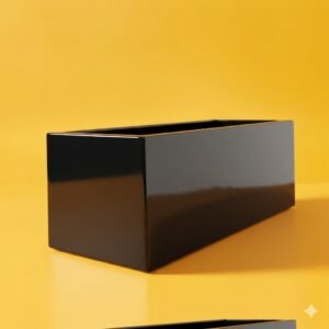 Rectangular Planter All Sizes/ GRP Pot Modern Durable Outdoor Planter Box Matte Finishing 60cmx30cmx30cm Black
