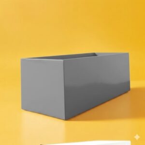 Rectangular Planter All Sizes/ GRP Pot Modern Durable Outdoor Planter Box Matte Finishing 60cmx30cmx30cm Gray